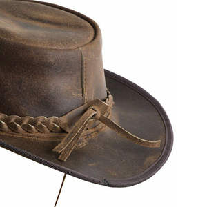 Sombrero de Vaquero Unisex Hecho a Mano de Cuero Genuino, Sombrero de Paja Atemporal con Característica Impermeable, Sombreros de Cuero Vaquero - Product Image 6