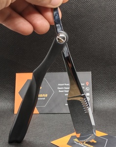 High Quality Stainless Steel Ergonomic Folding Straight Razor Barber Shaving Tool for <b>Men</b> Grooming SAAQAANS ENTERPRISES SQ-0071 - Product Image 4