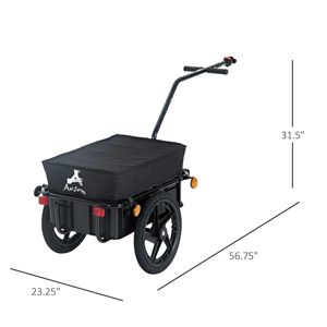 Remolque para Bicicleta con Caja Extraíble y Cubierta Impermeable, Ruedas de 16 Pulgadas para Carga y Uso General - Product Image 3