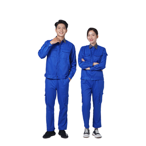 Uniforme de travail industriel unisexe en coton antistatique, tissu kaki respirant, vêtements de sécurité protecteurs, 4SU - Product Image 4