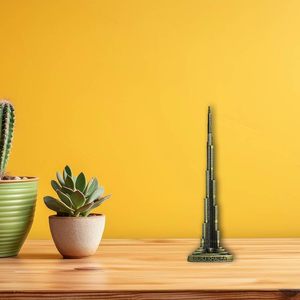 Modelo en Miniatura de la Torre Burj Khalifa de Dubái, Recuerdo Decorativo con Acabado Antiguo para Decoración de Mesa en Hogar u Oficina - Product Image 6