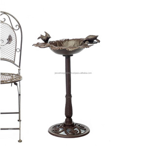 Bain d'oiseaux en fonte avec revêtement en poudre noire finition forme ronde conception d'incrustation d'oiseaux de haute qualité pour le nettoyage des oiseaux - Product Image 5