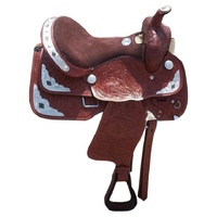 Selle indienne en cuir véritable de style occidental confortable pour les cavaliers