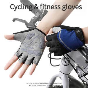 Gants de cyclisme mi-doigts antidérapants avec rembourrage doux, respirants et légers, compatibles écran tactile, unisexe pour le cyclisme - Product Image 3