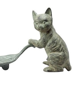 Escultura de gato de bronce, decoración para el hogar y el jardín, estatua de gato de Bronce Antiguo, figurita decorativa, artesanías de Metal hechas a mano, decoración del hogar - Product Image 1