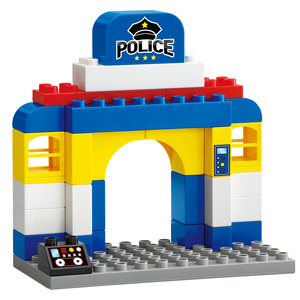 Ensemble de blocs de construction en plastique sur le thème de la police OXFORD avec boîte de rangement pour les tout-petits de 3 ans et plus Fabriqué en Corée - Product Image 2