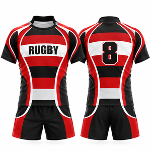 Custom Printed Sublimated 7v7 American Football Uniform Set Breathable Short Sleeve Jersey Shorts <b>Men</b> Team Sports Training Wear - Product Image 3