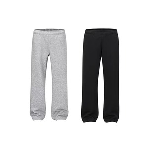 Men's <b>White</b> Fleece <b>Joggers</b> Elastic Waist Slim Fit Casual Pants Breathable Cotton Winter Wear - Product Image 3