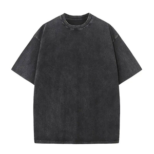 T-shirt vintage pour homme, décontracté, surdimensionné, en coton, streetwear, col rond, t-shirt tendance, durable, confortable, respirant - Product Image 1
