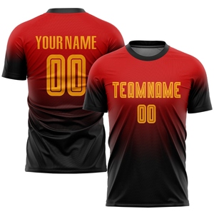 Vente en gros directe OMMIZ INDUSTRY, maillot de football personnalisé tie-dye rouge-blanc, sublimation - Product Image 2