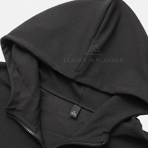 Sudadera con Capucha y Media Cremallera para Hombre, Uso en Invierno al Aire Libre, Diseño Sólido, Ropa Casual, 100% Algodón, Secado Rápido y Transpirable - Product Image 3