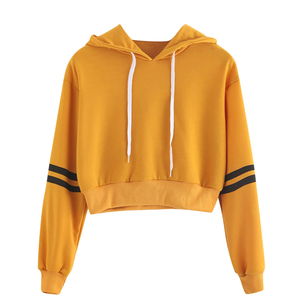 เสื้อฮู้ดครอปแขนยาวสำหรับผู้หญิง ขายส่ง เสื้อผ้าเปล่าสำหรับทำชุดวอร์ม เสื้อครอปสั่งทำได้ สำหรับฤดูใบไม้ผลิ ฤดูร้อน ฤดูใบไม้ร่วง - Product Image 4