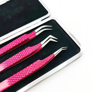 Pinzas Profesionales Kaamir Instruments de Acero Inoxidable de Alta Precisión Antimagnéticas para Extensión de Pestañas y Cejas - Product Image 5