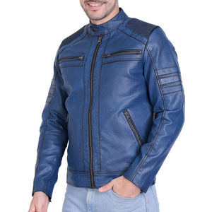 <b>Men</b> Classic Leather <b>Jacket</b> Premium Soft Full Zip Comfortable Casual Durable Regular Fit Fashion Outerwear Winter Breathable - Product Image 3