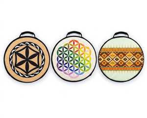 Sac de transport pour tambour shamanique par sublimation |   Tissu Cuadra, sangle réglable |   Sacs à tambours artisanaux de 8 à 24 pouces - Product Image 4