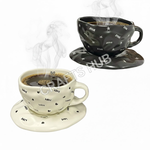 แก้วเซรามิคลายหินอ่อนคลาสสิกขนาด 200 มล. - ใช้กับเครื่องล้างจานและไมโครเวฟได้ ผลิตโดย Crafts Hub - Product Image 6