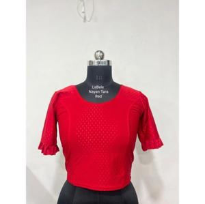 Blouse demi-sari femme automne/printemps, taille personnalisée, prête à porter, en tissu écologique respirant et extensible, grande taille, décontractée, à prix abordable - Product Image 1