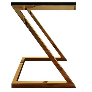 Innovative Design Standard <b>Side</b> <b>Tables</b> Gold Plated Metal Sofa End <b>Table</b> Z Shape for Living Room, <b>Drawing</b> Room, Office India Sale - Product Image 4