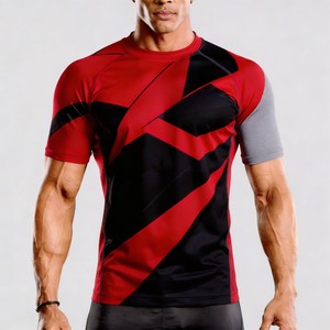 Maillot de compression unisexe Green Gold Circuit Eagle à manches courtes, respirant, séchage rapide, protection anti-UV, imprimé par sublimation - Product Image 4