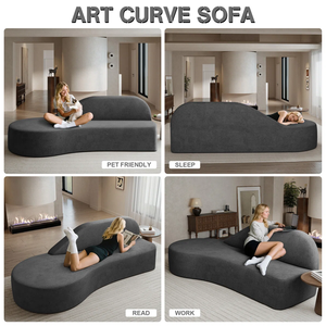 COMPRESSION <b>SOFA</b> Living Room Modern Linen <b>Fabric</b> Sectional <b>Sofa</b> OEM brand name High Density Sponge L-Shape - Product Image 3