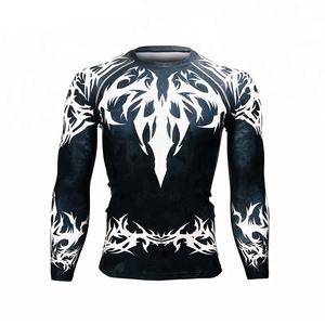 T-shirt Rashguard de Compression à Motif Personnalisé pour Hommes, Tenue de Jogging, Gym, Jiu Jitsu, Boxe, Uniforme de Protection - Product Image 2