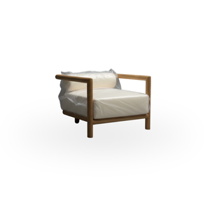 Modern Teak Outdoor <b>Sofa</b> Set Eco-Friendly Durable Minimalist Design for Garden & Poolside Use - Product Image 2