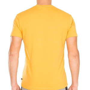 เสื้อยืดคอกลมแขนสั้นสีเหลืองสำหรับผู้ชาย รุ่นปี 2026 ทรงปกติ สีพื้น สไตล์ลำลอง ผลิตจากผ้าฝ้ายเจอร์ซีย์ มีจำหน่ายแล้ว - Product Image 5