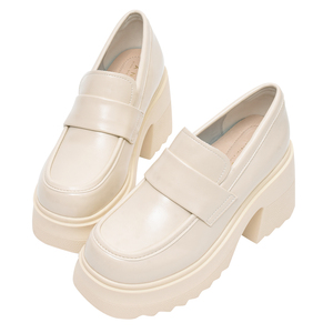 Ann'S Platform Loafers Thick Sole High Heel Leather Shoes Factory Supplier - Product Image 1