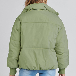 Chaqueta Acolchada de Lona para Mujer, Diseño Personalizado, Invierno, Alta Calidad, Estilo Moderno, MOQ Bajo, Color Liso, Manga Larga - Product Image 6