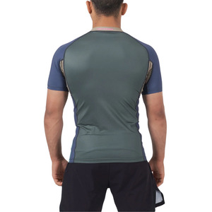 เสื้อยืดคอมเพรสชั่นแขนสั้นผู้ชายแบบกำหนดเอง OEM แบรนด์ส่วนตัว เสื้อยืดออกกำลังกาย แห้งเร็ว ชุดกีฬาฟิตเนส ผู้ผลิต - Product Image 6