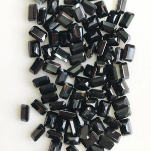 พลอยออนิกซ์สีดำธรรมชาติ 7x5 มม. ทรงแปดเหลี่ยม คุณภาพดีที่สุด พลอยหลวมสำหรับทำเครื่องประดับ ได้รับการรับรองจากเรดเมาน์เทน เจมส์ - Product Image 2