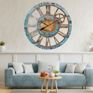 Reloj de Pared Redondo de Metal Dorado, Reloj Decorativo Moderno y Minimalista, Reloj de Pared Redondo Grande para el Hogar, la Oficina y la Sala de Estar - Product Image 2