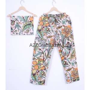Elegante y Romántico Conjunto de Pijama de 2 Piezas para Mujer, 100% Algodón, Suave y Transpirable, Estampado Floral, Mangas Largas, Cintura Elástica, Secado Rápido - Product Image 6