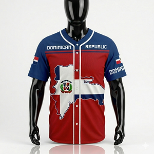 Nueva Camiseta de Béisbol Personalizable Unisex con la Bandera de la República Dominicana para Hombre, Ropa Deportiva - Product Image 4
