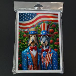 All American Scottish Deerhound <b>Greeting</b> <b>Cards</b> Pack of 8 Whimsical A7 Size 5x7 Blank <b>Note</b> <b>Cards</b> with Envelopes - Product Image 3