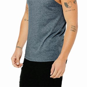 100% Cotton Gym Fitness Breathable Ribbed Absorb Sweat <b>Wife</b> Beater men's Tank Tops Men - Product Image 5