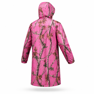 Custom Pink <b>Camo</b> <b>Waterproof</b> Hooded Hunting Rain Coat Long Outdoor Fishing Rain Poncho Windproof Hiking Rain <b>Jacket</b> OEM ODM - Product Image 3