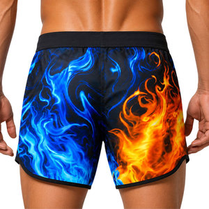 Custom Flame Graphic <b>Men</b> Surf Board Shorts Quick Dry Swim <b>Trunks</b> Sublimation Printed Beach Water Sports Shorts OEM ODM Supplier - Product Image 4