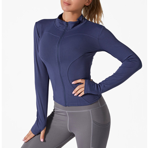 <b>Women</b> Seamless 3 Pcs Yoga Set Gym Workout Fitness Activewear High Waist Leggings Sports Bra And <b>Jackets</b> Sets - Product Image 2