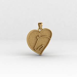 Pendentif Breloque Cœur Cheval Équestre Porte-Bonheur en Argent 925 de Haute Qualité 25mm, Monture Vierge pour Remplissage en Résine DIY, Apprêts de Bijoux - Product Image 6