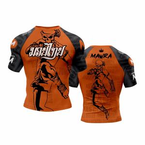 Camiseta de Compresión Rashguard Personalizada para Muay Thai, Unisex, BJJ NoGi, Entrenamiento de MMA, Manga Corta, Ecológica - Product Image 1