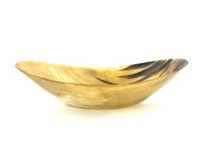 Bol en corne poli à texture unique, style artisanal élégant pour la maison, la décoration de table, le service de buffet, les cadeaux de fêtes - Product Image 3