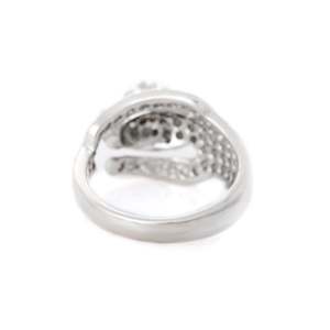 18K White <b>Gold</b> Plated Zircon Panther <b>Ring</b> <b>Set</b> - Product Image 5