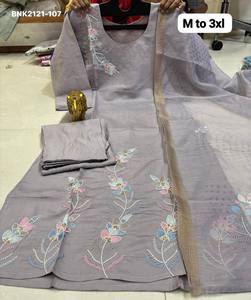 Elegant Look Roman with Zardozi & <b>Bead</b> work Long & Straight Kurti-Elastic Pant-Printed Dupatta Collection Supplier from Surat - Product Image 3