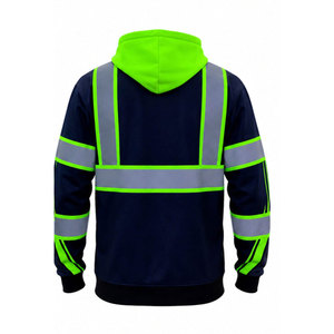 OEM Customized Logo Safety <b>Jacket</b> <b>Hi</b>-<b>Vis</b> Winter <b>Softshell</b> Work Protective Reflective Waterproof LED Flash Hoodie Lightweight - Product Image 3