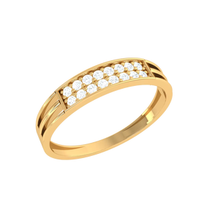 แหวนเพชรโมอิสซาไนต์ทองคำหรูหราสำหรับผู้หญิง ทรงกลม แหวนแต่งงาน แหวนหมั้น - Product Image 2