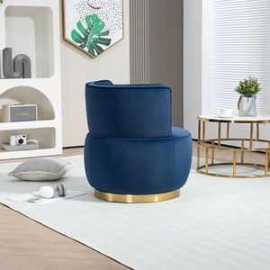 Poltrona COOLMORE Girevole a 360 Gradi, Sedia Imbottita in Velluto Soffice per Soggiorno, Ampia Poltrona Decorativa - Product Image 6