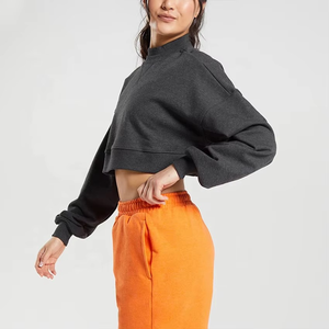 Hoodies courts tricotés pour femmes, respirants, écologiques, de haute qualité, doublés 100 % coton, pour l'hiver - Product Image 4