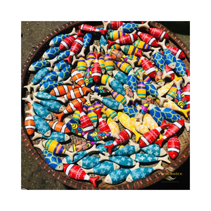 Décoration murale artisanale en bois VietChoice, poissons multicolores, magnifiques créatures marines bohèmes, décoration pour la maison - Product Image 6