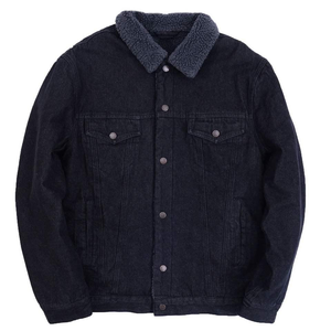 Men Sherpa <b>Lined</b> Denim <b>Jacket</b> Long Sleeve Vintage - Product Image 1